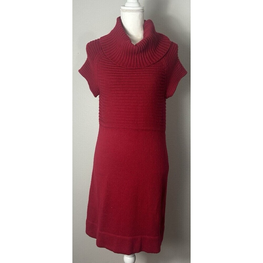 Tommy Hilfiger Cowl Neck Short Sleeve Knit Sweater Dress Size Medium (6)